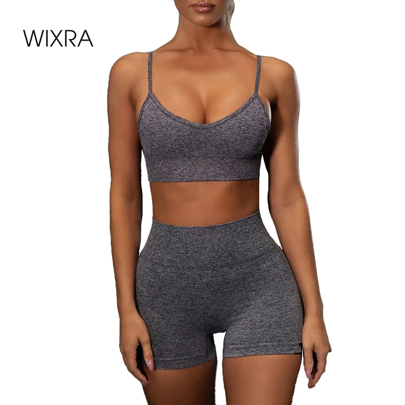 Женские спортивные костюмы Wixra и шорты для фитнеса спортивная одежда девушек