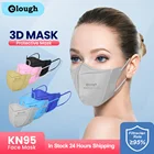 Elough маска FFP2 Утвержденная CE 3D Защитная Kn95 маска для лица Пылезащитная PM2.5 дышащая фильтрационная респираторная маска KN 95