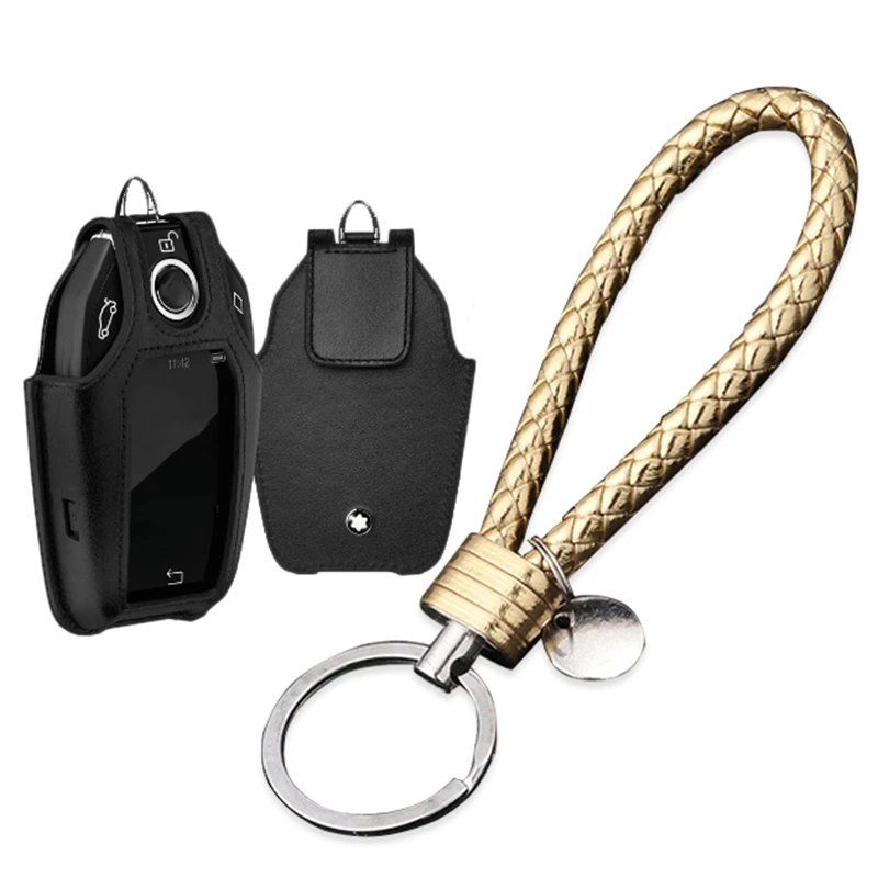 Мужской плетеный кожаный Веревка ручной работы Waven брелок из цинкового сплава