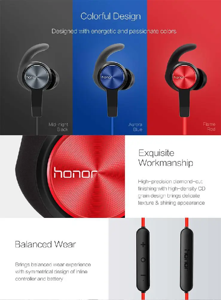 Оригинальные беспроводные наушники HUAWEI Honor AM61 xSport с Bluetooth 4,1 IPX5, водонепроницаемая гарнитура для Xiaomi Android IOS