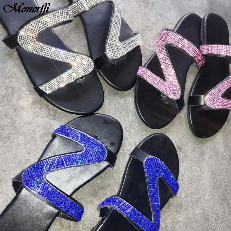 Женские шлепанцы босоножки плоская подошва повседневная обувь Уличная