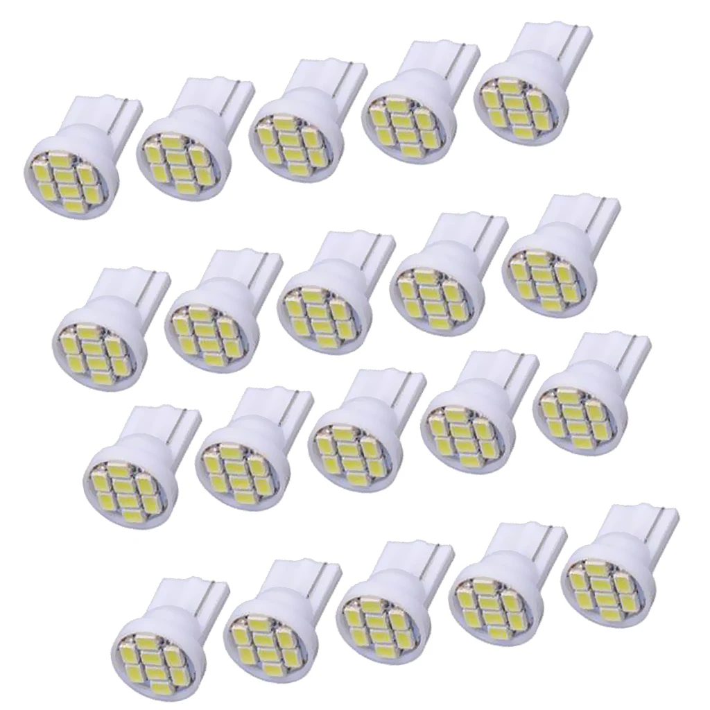 20x Белый 8LED SMD T10 внутренний прибор панель манометр клиновидный светильник