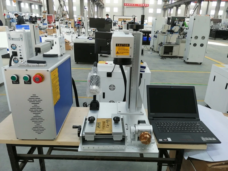 Настольный волоконный лазерный маркировочный станок 30 Вт лазерная