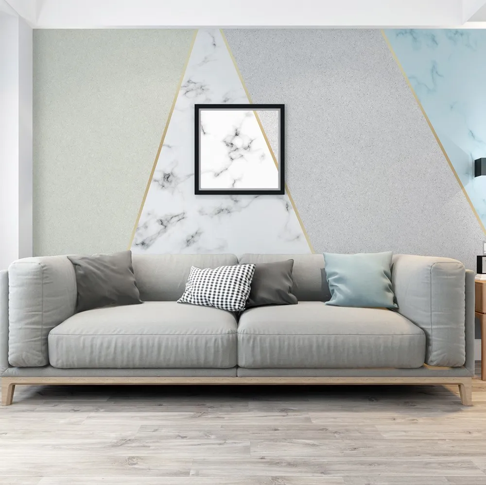 Геометрические акварельные обои для детей Красочный геометрический дизайн