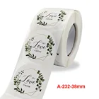 500 шт. 1,5 дюймов Let Love расти эвкалипта пользу наклейки Бумага благосклонности венчания этикетки для детей Ванна пользу наклейки, свадебный душ