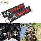 Модифицированная бирка для автомобиля JDM RECARO, нейлоновый брелок для автомобиля с вышивкой, универсальный аксессуар