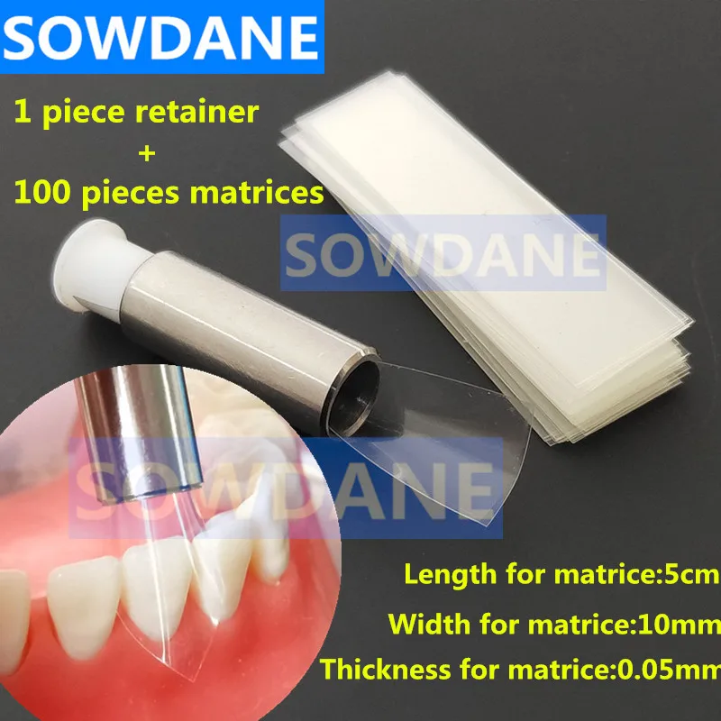 100 шт./кор. зубные короны прозрачные полоски шейные матрицы Стоматологическая
