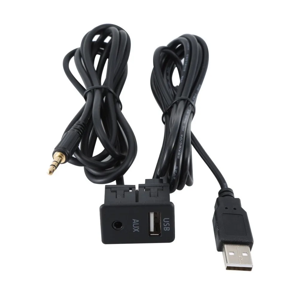Удлинительный кабель AUX USB Мама папа для Toyota Honda iPhone Android смартфонов|Кабели