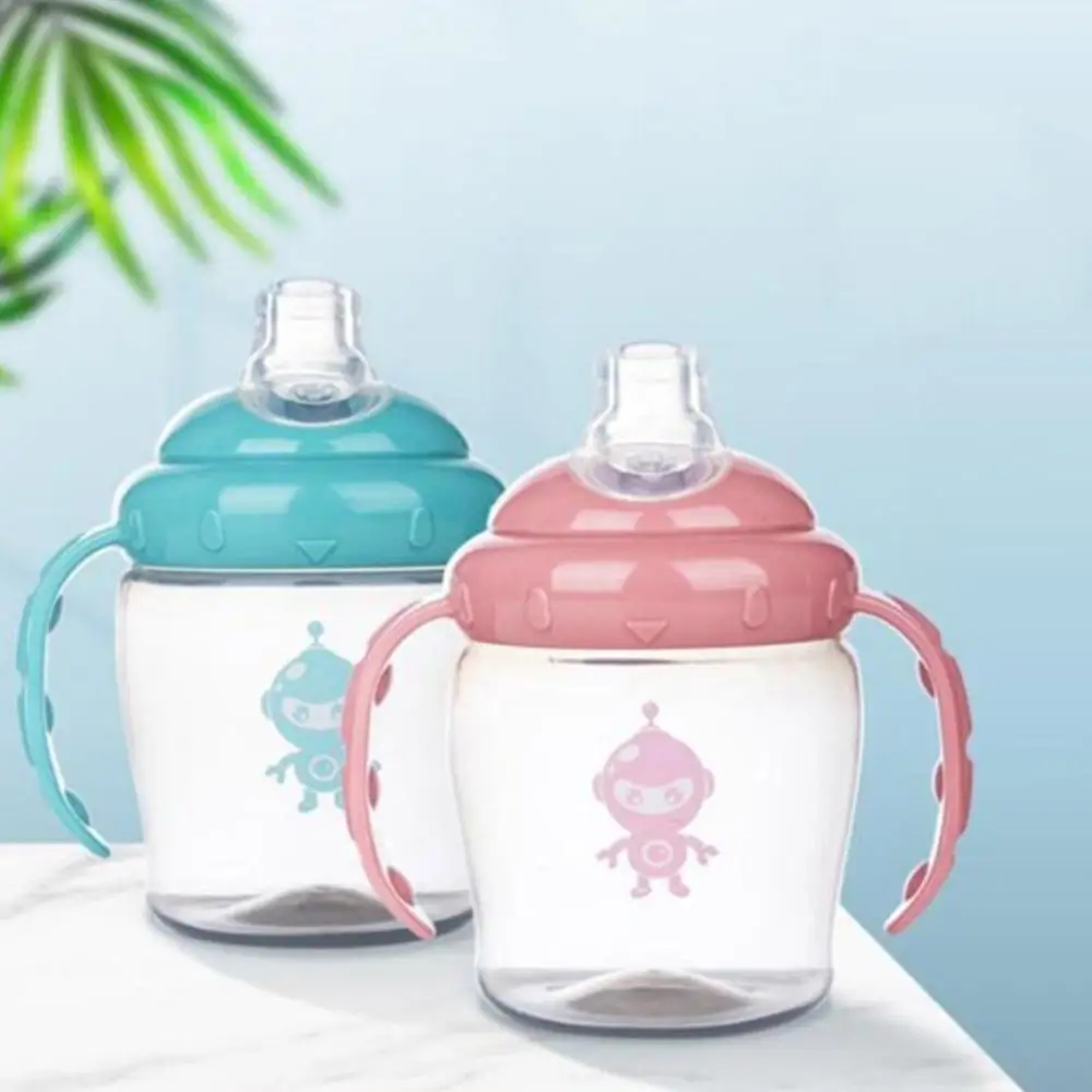

Children Cartoon Animal School Drinking Water Straw Bottle Straw Sippy Duckbill Cup Milk High Temperature Resistant PP Bottle