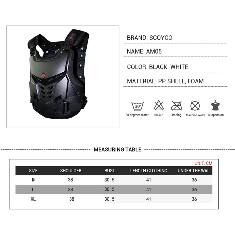 Защитный жилет для мотокросса Scoyco защитный и спины MX защита квадроциклов