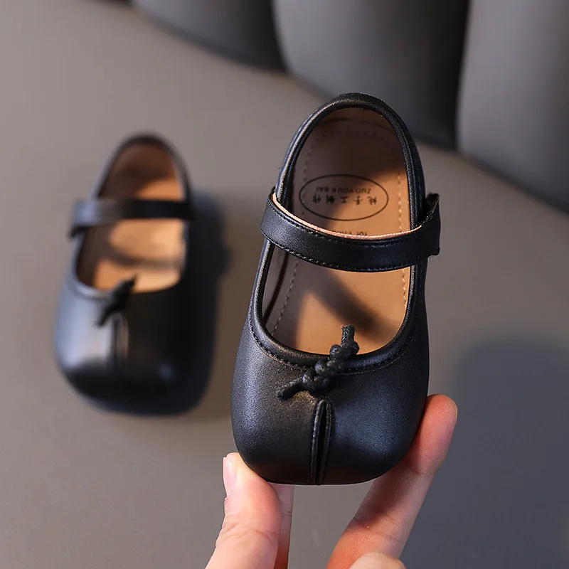 

12-15.5cm Brand Solid Pure Casual Baby Shoes For Spring Princess Children Shoes Girls Soft Square Toe Shoes for Newborns Party