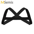 Жгут Для мужчин X-Форма обратно эластичный плечевой грудные мышцы ремня через одно плечо в стиле панк ремень для костюма сексуальное Клубное платье, туфли для танцев на шесте на лямках Ремни