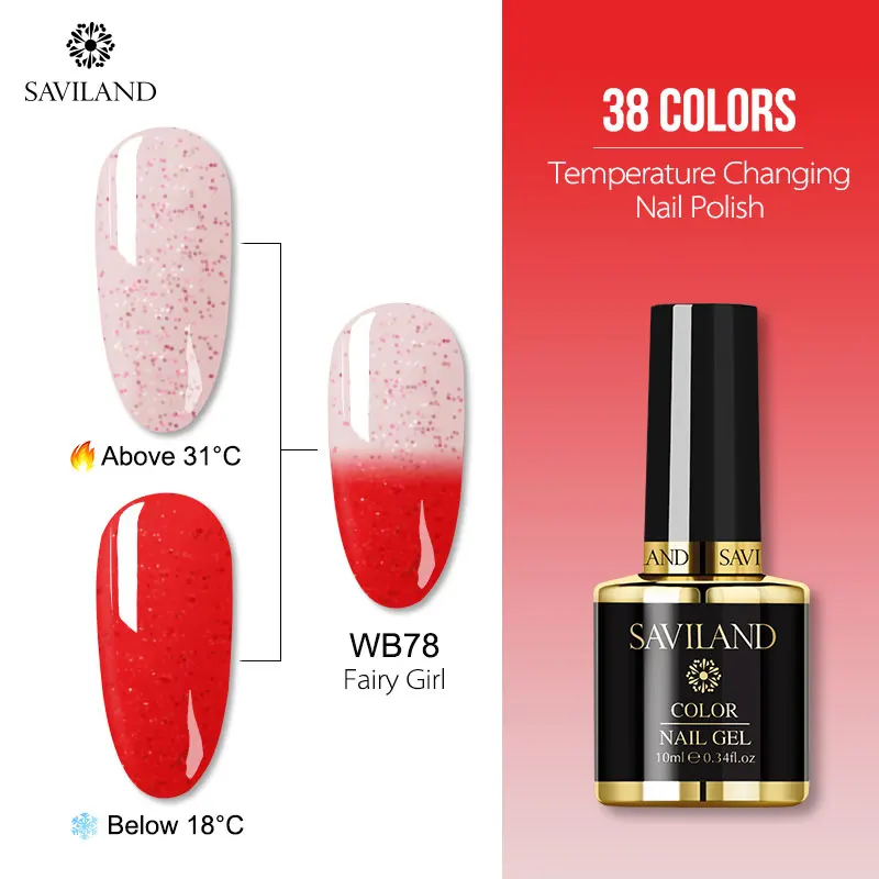 10ml WB78 Saviland 15 мл Хамелеон цвета УФ Гель-лак для ногтей изменение температуры Цвет гель лак термо Полупостоянный Лаки лак для ногтей - Цвет: 10ml WB78