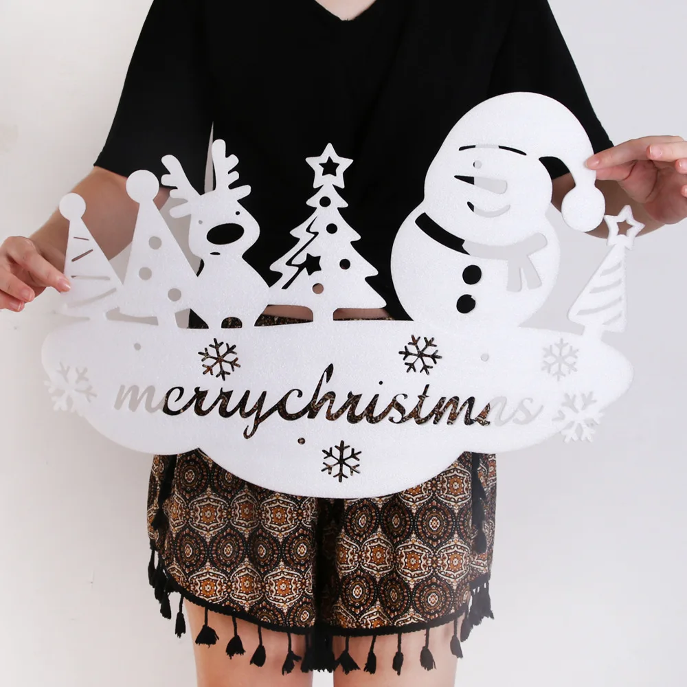 2 шт./компл. Пена Рождественский Декор Рождественская елка Санта Клаус Наклейки