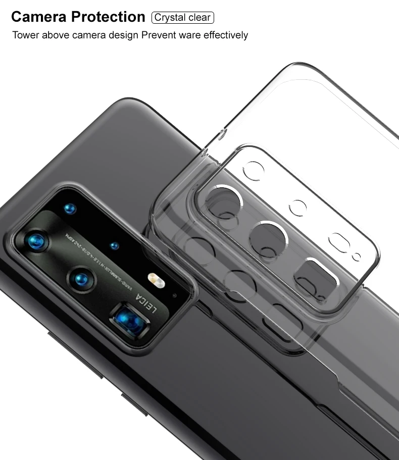 

IMAK Huawei P40 Pro Case Crystal Pro Transparent Durable Hard Plastic Back Cover Case for Huawei P40 Pro+ Plus
