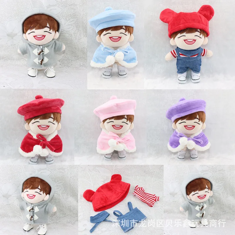 

Handmade idol Doll's Clothes & Accessoires: Cute Overcoat Painter Hat Hooded Cloak for 20cm Dolls KPOP Fans Collection