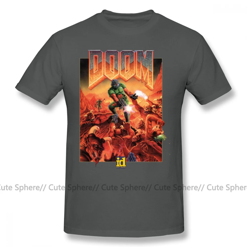 Футболка Wolfenstein DOOM с классическим чехлом Мужская футболка коротким рукавом