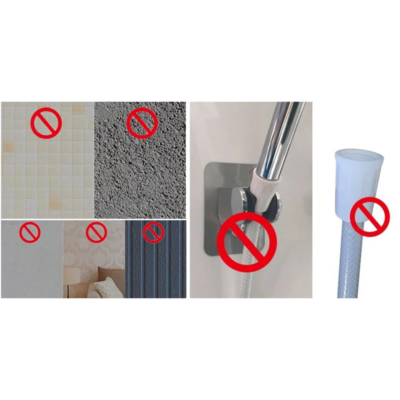 

Household Bathroom Bracket Showerhead Drill- Free Adhesive Suction Holder Supply