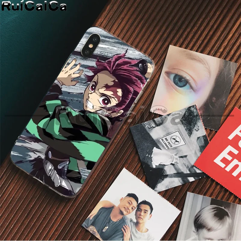 RuiCaiCa Demon Slayer Kimetsu No Yaiba рукоделие принт рисунок чехол для телефона iPhone 8 7 6S Plus X XS MAX 5 5S SE XR 11 11pro