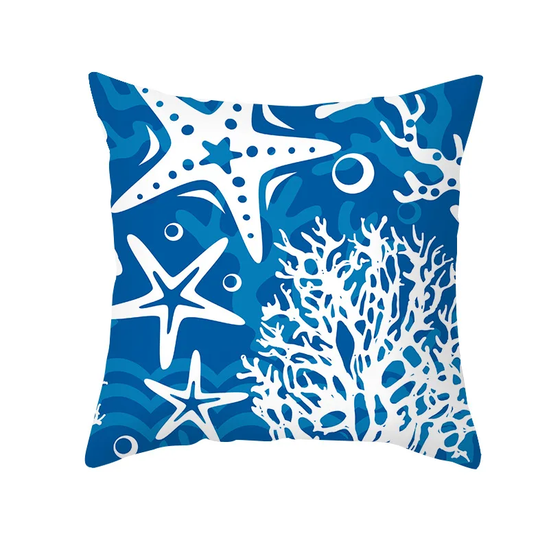 

Summer Ocean Life Pillowcover Nordic Home Decor Sofa Cushion Cover Office Living Room Bedroom Throw Pillowcase 45x45cm
