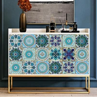 2030cm mandala style crystal hard film tiles sticker kitchen bathroom wardrobe decoration wallpaper peel stick wall decals