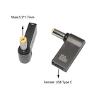Переходник USB C PD на Штекер 5,5x1,7 мм, 100 Вт, кабель для быстрой зарядки, разъем для ноутбука Acer Aspire, зарядное устройство