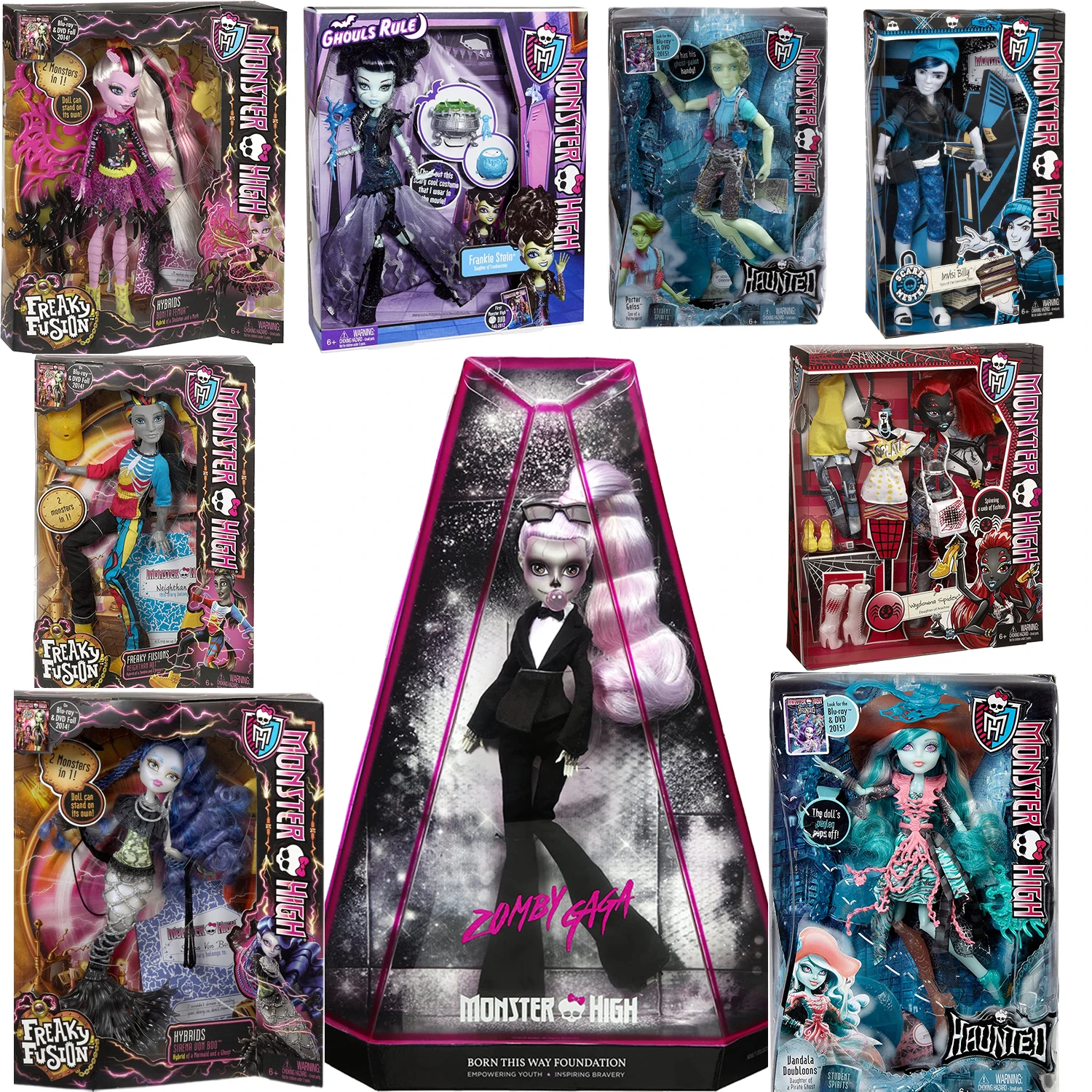 

Monster High Original Ghouls Rule Frankie Stein Doll Scaris City of Frights Abbey Bominable Great Scarrier Reef Toys For Girls