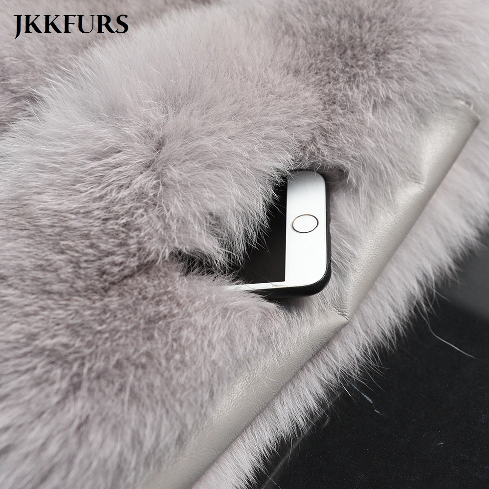 2021 Большая распродажа Женские туфли с натуральным лисьим мехом меховой жилет