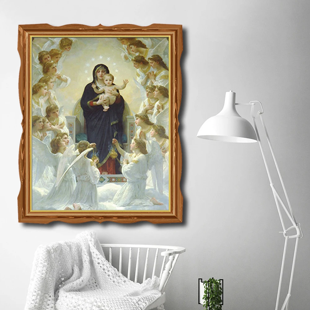 Virgin Mary by Da Vinci настенные художественные картины холст с печатью постера живопись, каллиграфия декоративная картина для гостиной дома