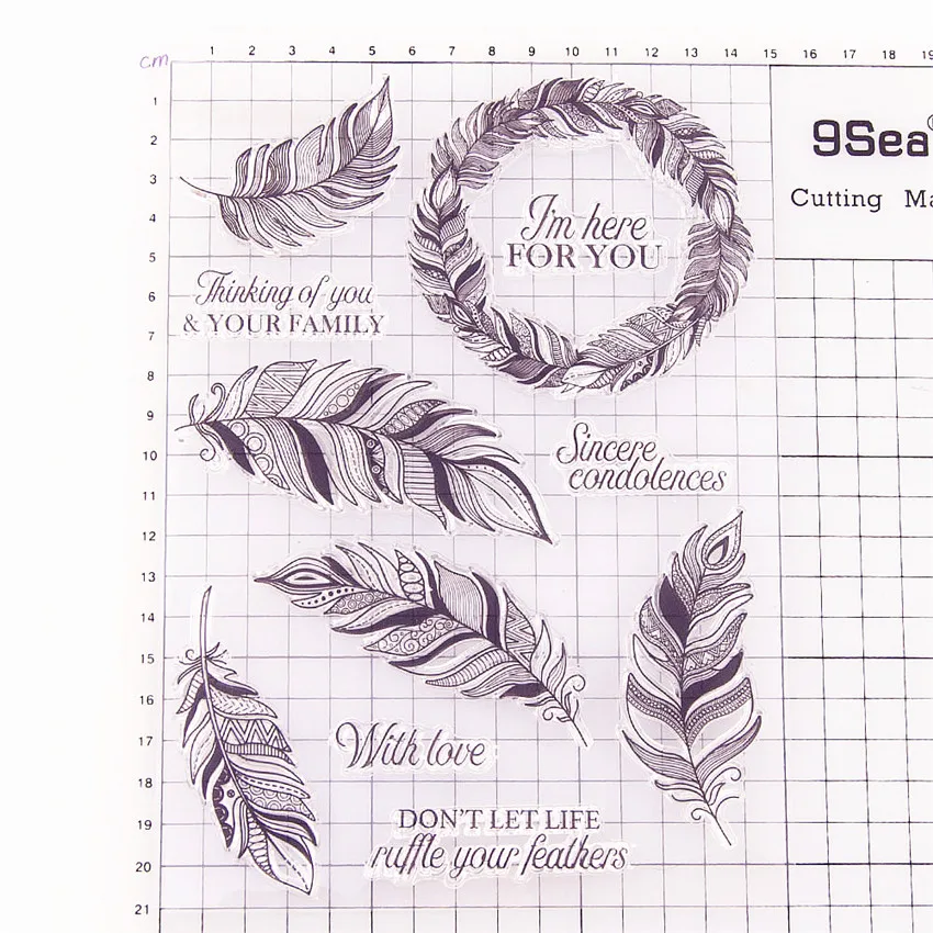 15*21 см горячая Распродажа перо прозрачная печать прозрачный штамп силиконовый