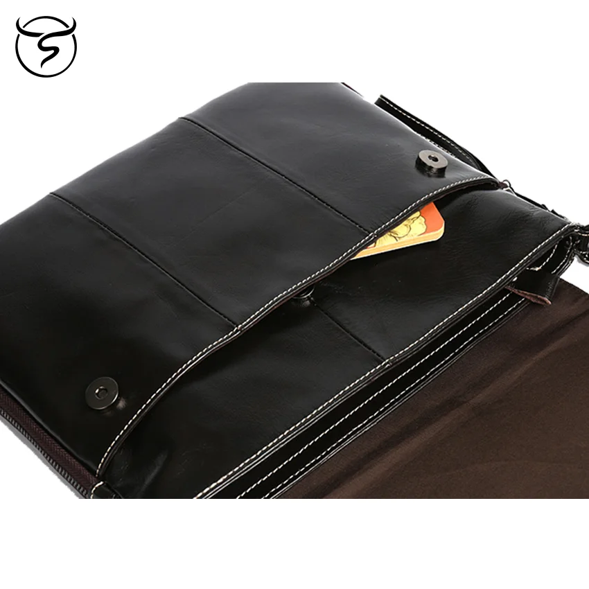 Мужские сумки через плечо из натуральной кожи сумки-мессенджеры портфели