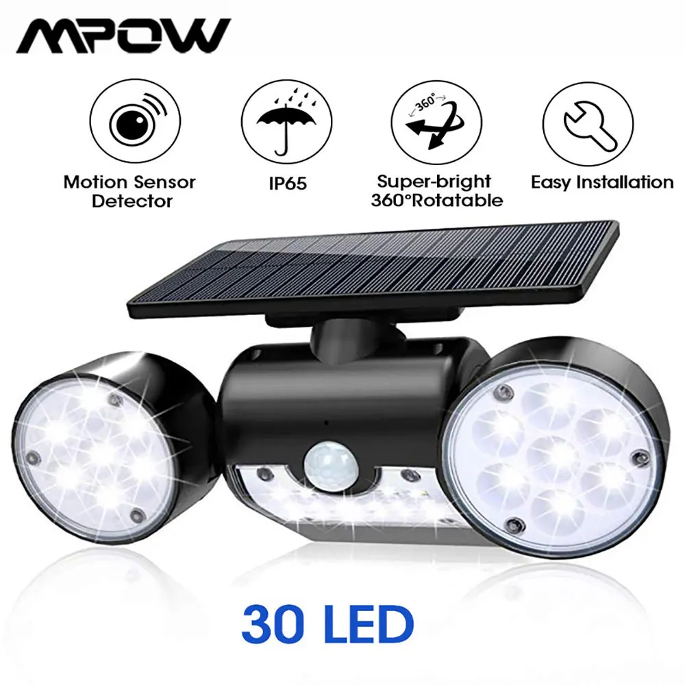 Усовершенствованные Водонепроницаемые светодиодные лампы Mpow с 3 головками