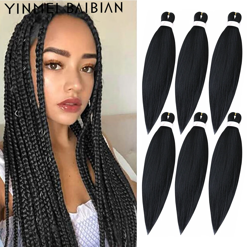 

Easy Braiding Hair Pre stretched EZ Box Braid Hair Synthetic Braids Extensions Senegal Twist Yaki Straight Crochet Hair Bundles