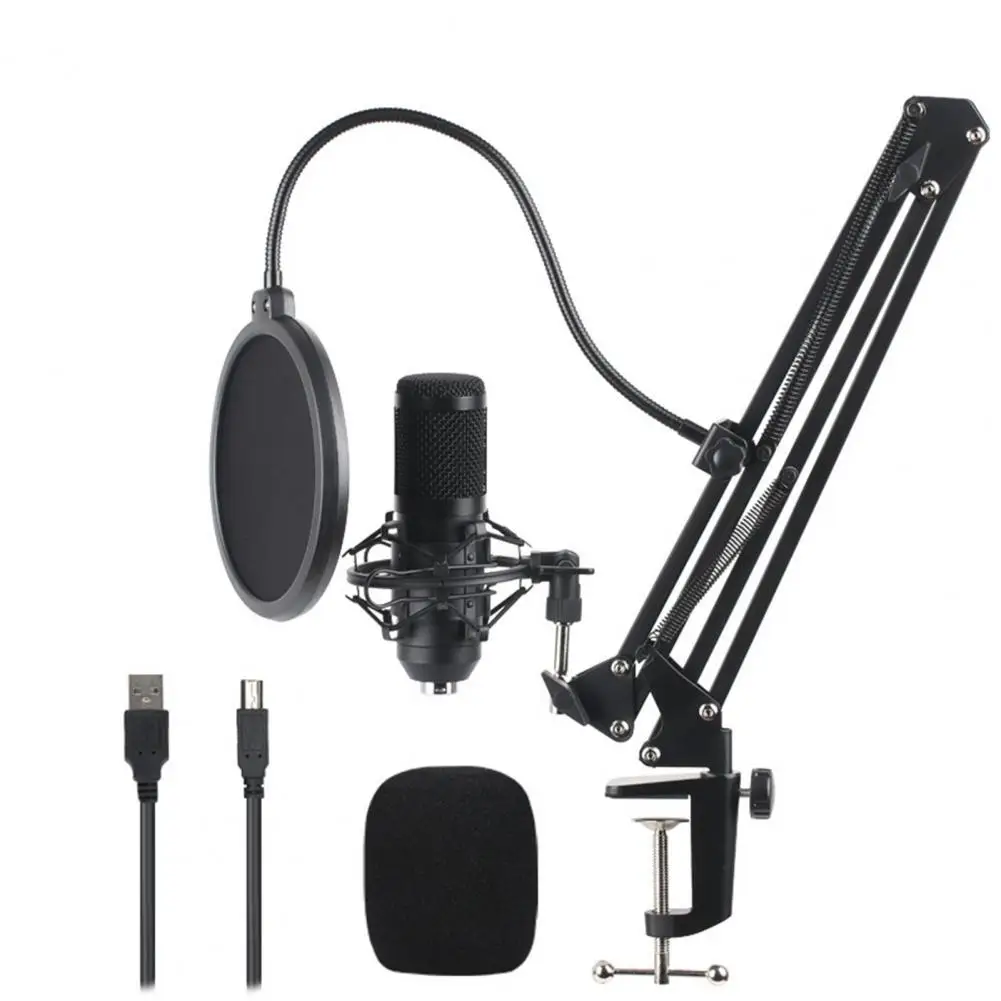 

BM700/BM800 Recording Microphone Low Power Consumption Adjustable 192/24bit USB Microphone Kit for Singing