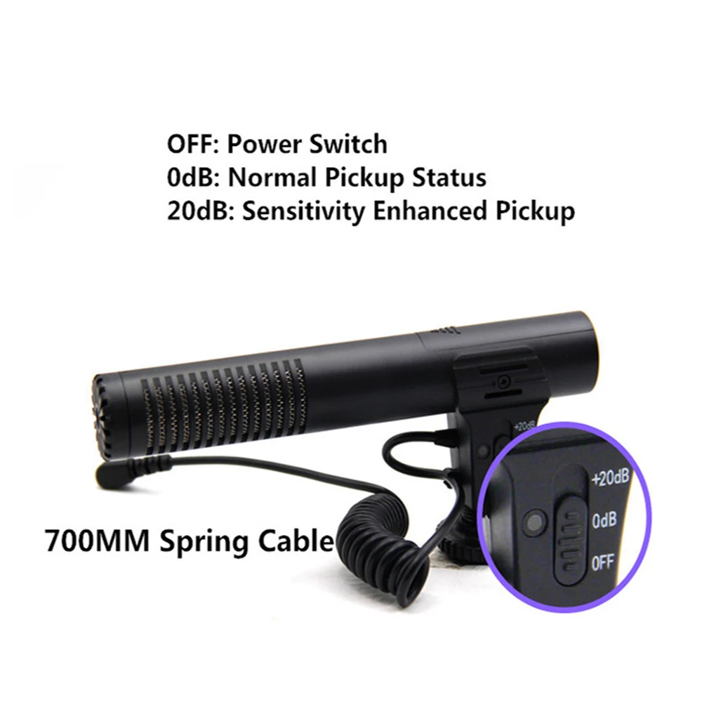 

MAMEN 3.5mm Audio Plug Professional Recording Microphone Condensador For Camera DSLR Digital Video Camcorder VLOG Microfone