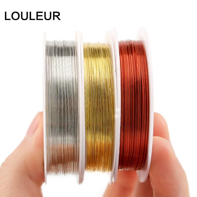 

1 Roll 0.2-1mm Sturdy Gold Alloy Copper Wire Thread Colorfast Beading Wire Jewelry Cord String Wire For DIY Beads Jewelry Making