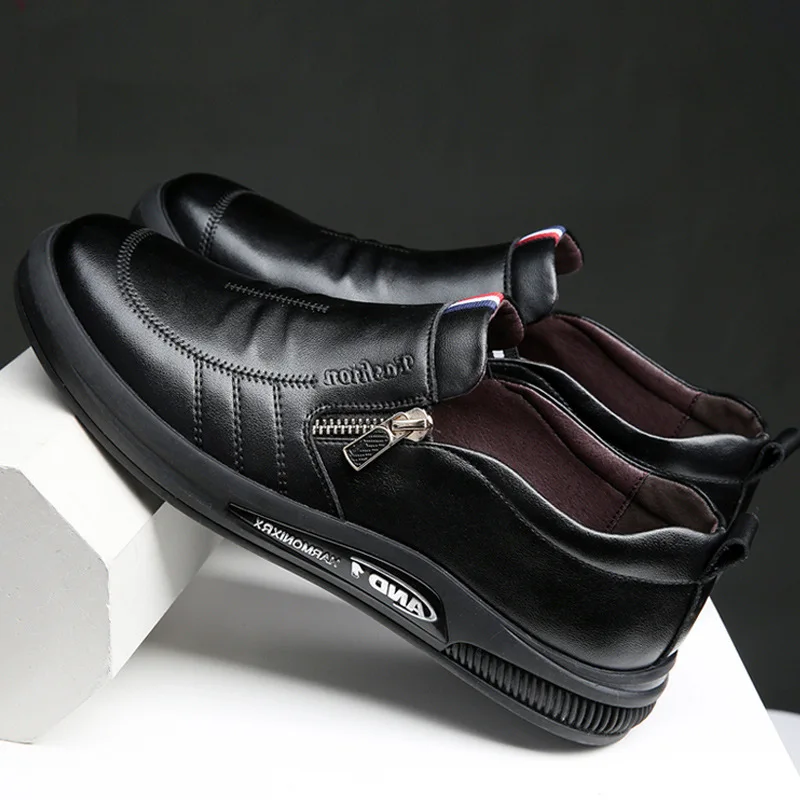 

High Quality Genuine Leather Men Casual Shoes Brand 2021 Mens Loafers Moccasins Breathable Slip On Black Driving Shoes Zapatos