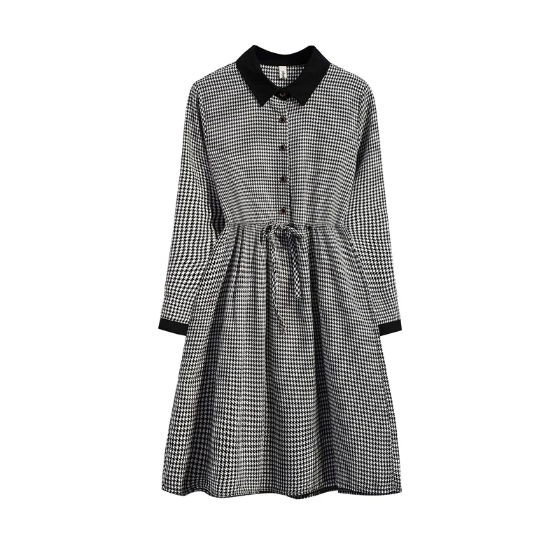 Женское повседневное осеннее платье размера плюс в Корейском стиле винтажное