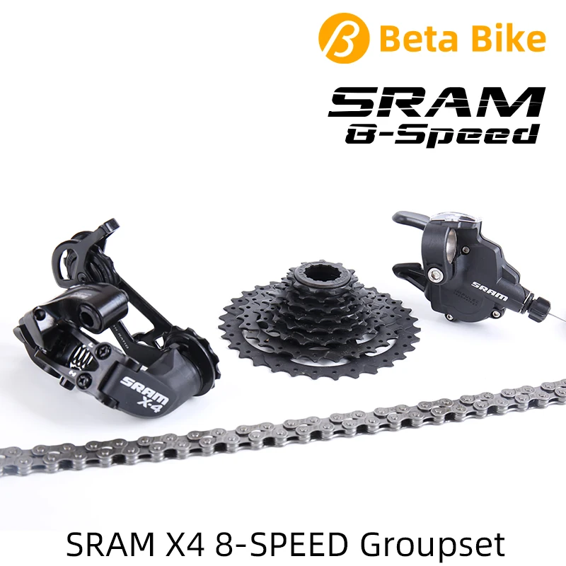 

SRAM X4 8 скоростной Переключатель скоростей для горного велосипеда, рычаг переключения передач, задний переключатель передач, детская кассет...