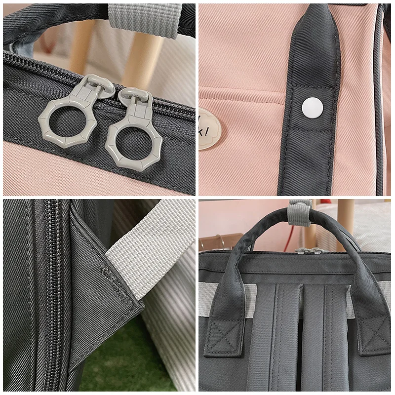 

Ladies nylon backpack Patchwork contrast color waterproof travel outing backpack Teen girl schoolbag Women's backpack Mochila