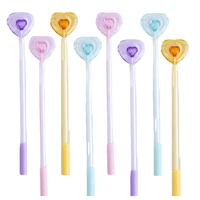 24pcs novelty crystal pens cute love heart kawaii fun girl stationery pen funny back to school valentine wedding women gift 2022