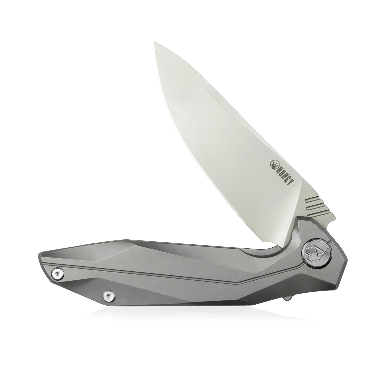 KUBEY KU235TI складной нож для повседневного использования D2 лезвие с Mo-titanium покрытием титановая ручка с отделанной камнями наружные карманные ножи