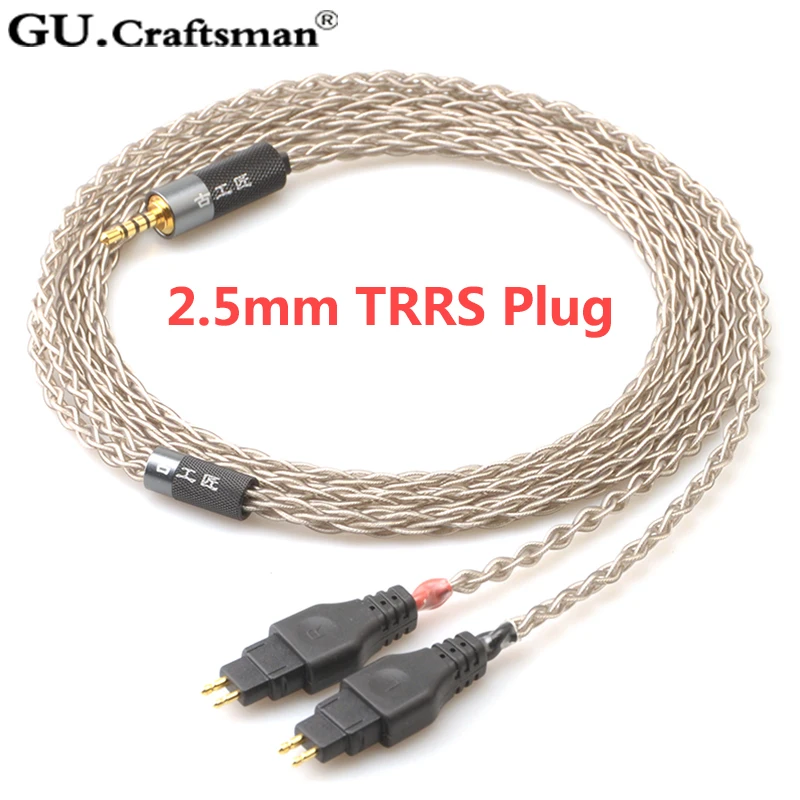GUcraftsman 6n серебро для SENNHEISER HD600 HD650 HD660s 4,4/2,5 мм Баланс наушников обновления кабели
