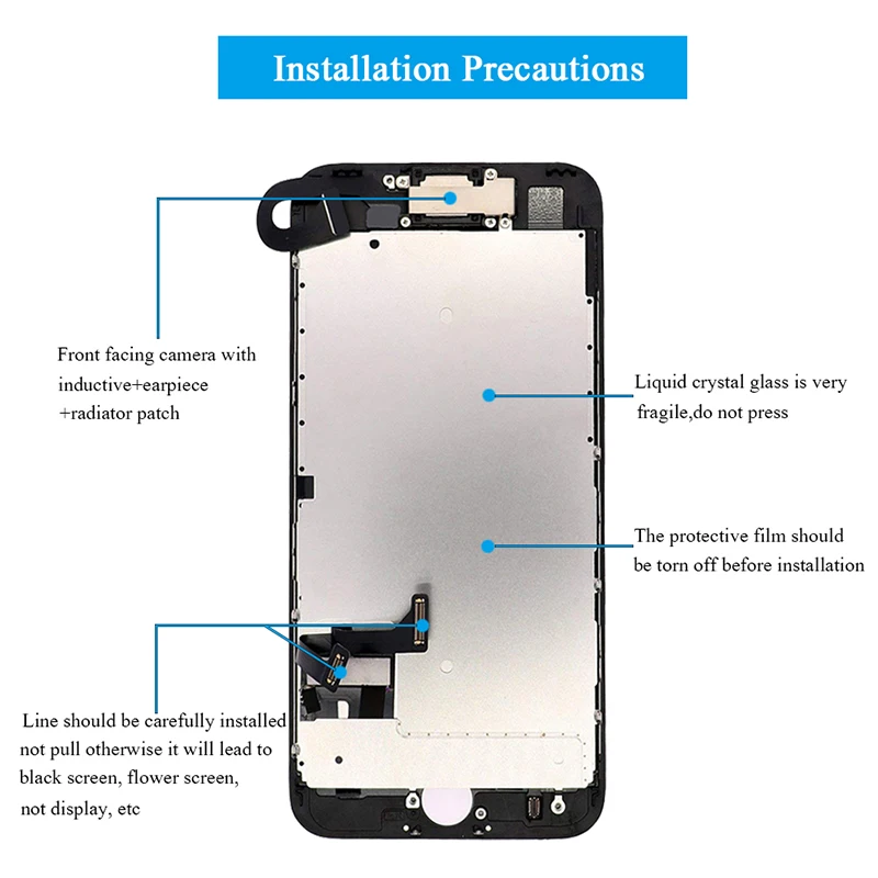 Сменный ЖК экран для iPhone 7 Plus 8 фронтальная камера динамик подарок|Экраны