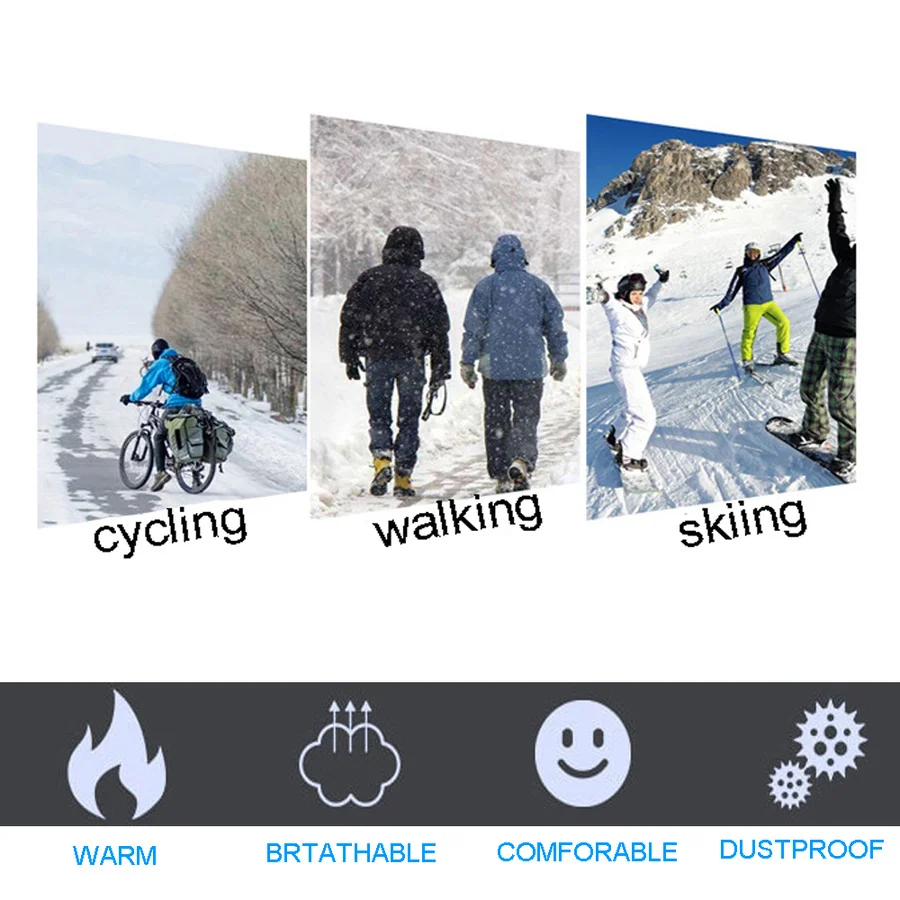 Обновленные теплые зимние шапки для мужчин теплая Балаклава шеи Женская езды на