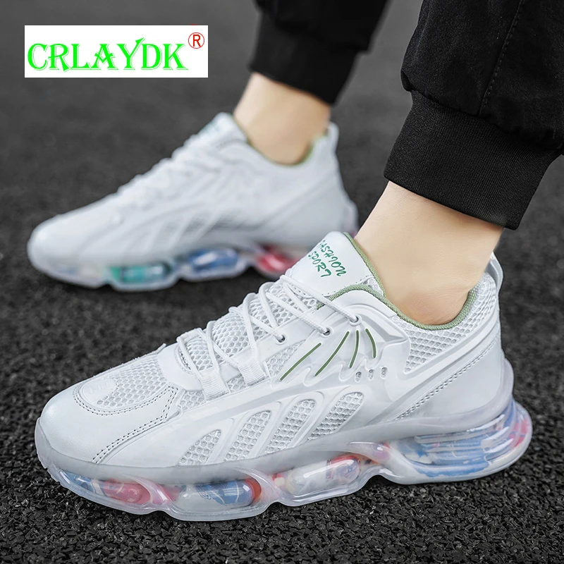 

CRLAYDK Colored Soles Fashion Men's Sports Sneakers Breathable Mesh Tennis Cross-Training Road Running Shoes Increased for Boys