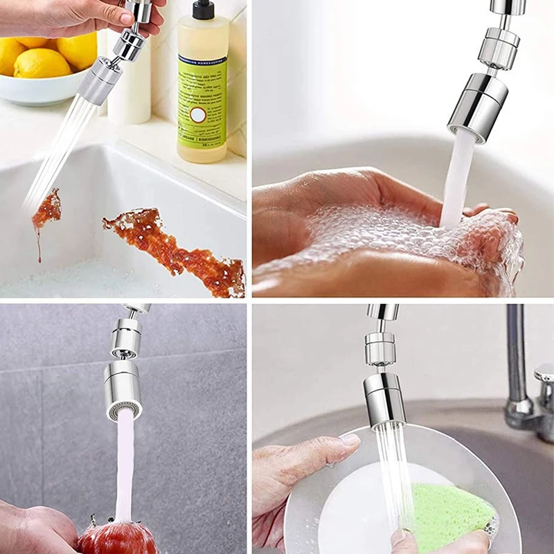 

2Pcs Multifunctional Faucet Universal Splash Filter Faucet,Upgrade 1080 Big Angle Spray Aerator,Oxygen-Enriched Foam