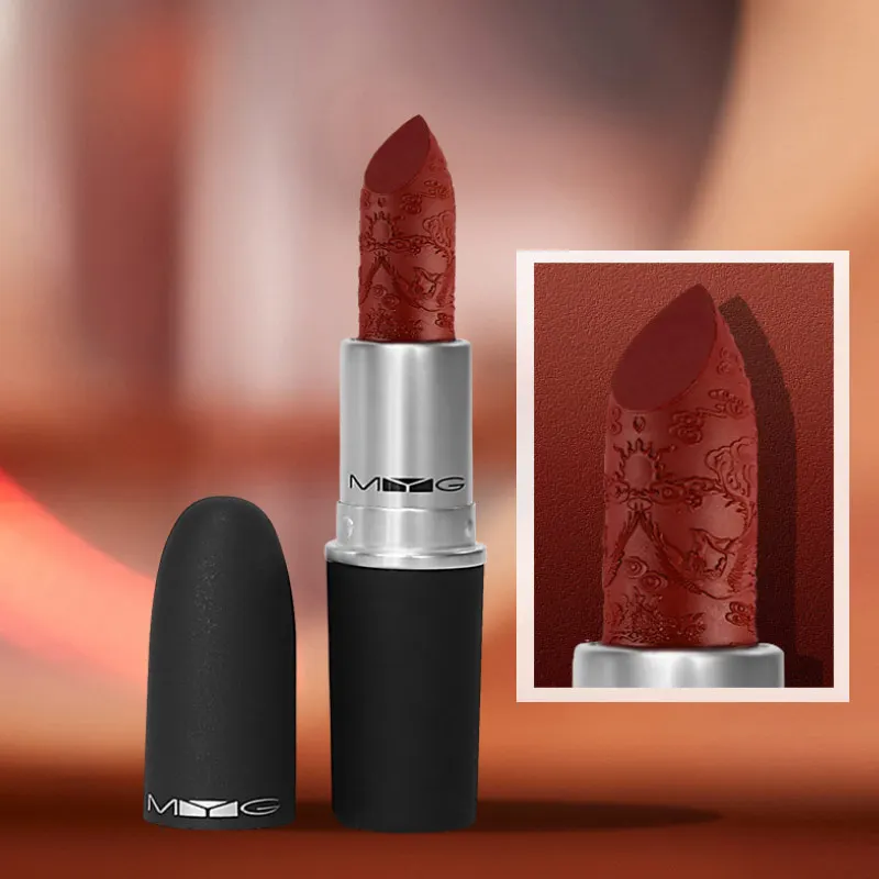 Высококачественная модная влажная губная помада матовая красная водостойкая