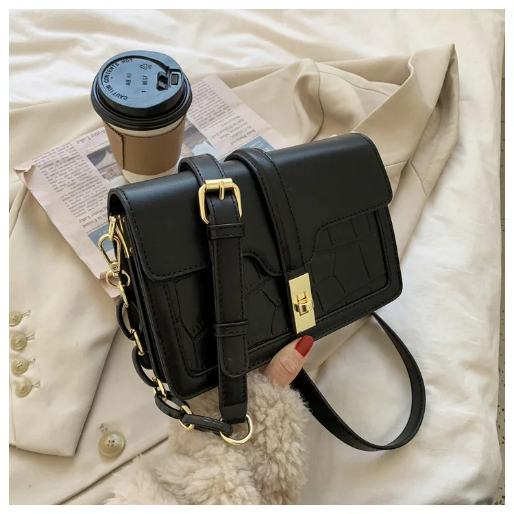 

Ladies small square bag 2021 new trendy fashion chain bag retro shoulder bag multifunctional leisure messenger bag female bag