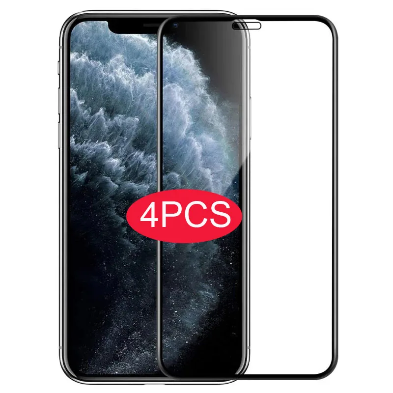 Полное покрытие Защитное стекло для iPhone X XS Max XR закаленное 7 8 6s Plus 12 11 Pro защита
